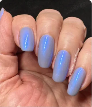 Christine's blue nail polish swatch
